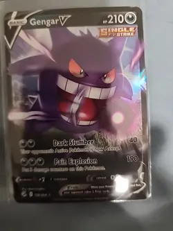 Pokemon TCG Gengar V 156/264 Fusion Strike Ultra Rare Full Art Holo - Image 1