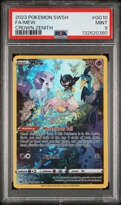 2023 Pokemon SWSH Crown Zenith #GG10 FA Mew PSA 9 MINT - Image 1