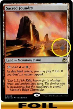 1x - Sacred Foundry - FOIL PROMO - Edge of Eternities - NM MTG - Image 1
