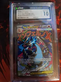 Pokemon Mega Charizard X ex 023 Me: Mega Evolution Promo Holo CGC 10 2025 - Image 1