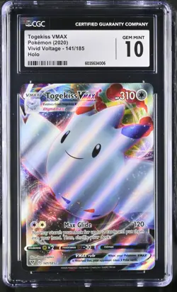 2020 Pokemon Vivid Voltage FA/Togekiss VMAX #141/185 CGC 10 Gem Mint - Image 1