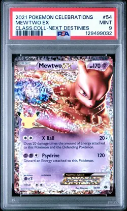 2021 POKEMON CELEBRATIONS CLASSIC COLL #54 MEWTWO EX PSA 9 - Image 1