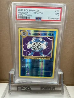 2016 Pokemon XY Evolutions Poliwrath 25/108 Reverse Foil - PSA 9 Mint - Image 1