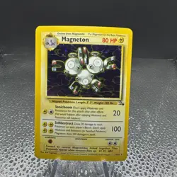 1999 Pokemon TCG Fossil Unlimited Magneton Holo Rare 11/62 WOTC Vintage MP - Image 1