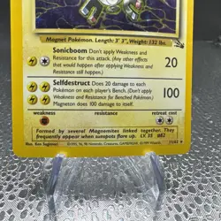 1999 Pokemon TCG Fossil Unlimited Magneton Holo Rare 11/62 WOTC Vintage MP - Image 4