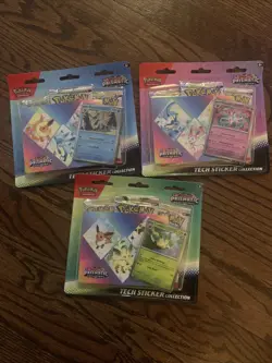 3 Pokemon TCG SV8.5 Prismatic Evolutions Tech Sticker Collection Blister Sealed - Image 1