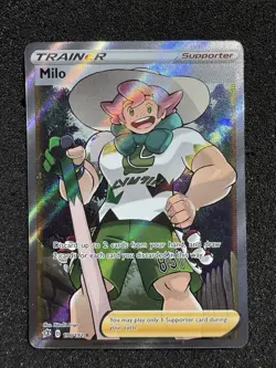 NM Pokemon TCG Milo (Full Art) 190/192 Swsh02: Rebel Clash Holo - Image 2