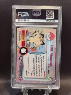 2000 TOPPS CHROME POKEMON T.V. #52 MEOWTH PSA 10 - Image 2