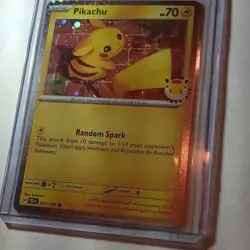 Pokemon TCG Pikachu TEF III 051/162 Stamped Promo Holo Basic Random Spark - Image 1