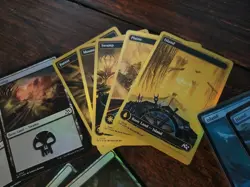 20 FOIL Aetherdrift MtG Basic Land lot, a 15 Card set plus 5 Gold Foils, 2025 - Image 5