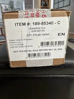 Pokemon TCG Scarlet & Violet Twilight Masquerade Sealed Booster Box Case 6 Boxes - Image 1