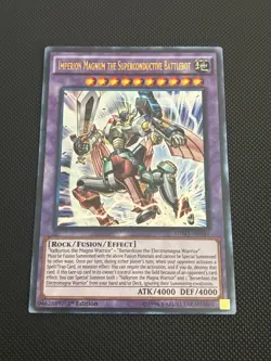 Imperion Magnum the Superconductive Battlebot SDMY-EN041 1st Ed Ultra Rare LP/NM - Image 1