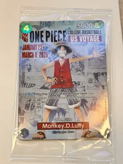 One Piece US Voyage College Basketball Promotional Card (Brand New Sealed) - Image 1
