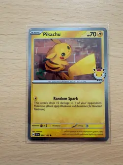 Pokemon Pikachu card lot x3 30th anniversary promo 051/162 NM - Image 3