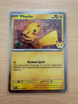 Pokemon Pikachu card lot x3 30th anniversary promo 051/162 NM - Image 4