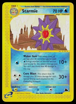 Pokemon Card - Starmie Skyridge 44/144 Uncommon - Image 1