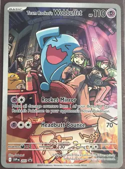 Pokemon Team Rocket's Wobbuffet 203 Sv: Scarlet & Violet Promo Cards Holo - Image 1