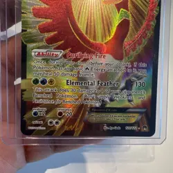 Pokemon TCG Ho-Oh EX Full Art Ultra Holo Rare Card 121/122 XY Breakpoint 2016 - Image 3