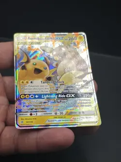 Pokemon GX Unified Minds Alolan Raichu Card 54/236 Ultra Rare SM Holo - Image 4