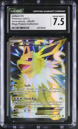 CGC 7.5 Jolteon EX 28a/83 Mega Powers Collection Generations Pokemon Card - Image 1