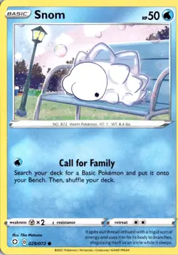 Snom Common Shining Fates 029/072 Pokemon Card TCG - Image 1
