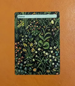 Tapestry Themed Forest - Altered Art Mtg Hand Painted EDH Commander - Image 1