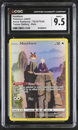 Pokemon TCG GRADED 2022 Hoothoot TG12/TG30 Astral Radiance M+ 9.5 CGC ENG - Image 1