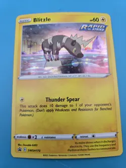 Pokemon Blitzle SWSH173 Holo Black Star Promo TCG 2021 Card Sword Shield NM - Image 1