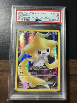 2016 Pokemon Xy Black Star Promo Jirachi #XY112 Fa Mythical PM Collection PSA 7 - Image 1
