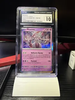 CGC 10 Mewtwo 150/165 Scarlet & Violet 151 Holo Rare Pokemon Card - Image 1