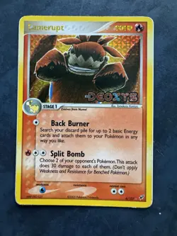 Pokemon Card – Camerupt Reverse Holo – 4/107 – EX Deoxys – 2005 - Image 1