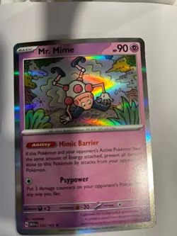 Mr. Mime - 122/165 Scarlet & Violet 151 Pokemon Holo Foil Rare - Image 1