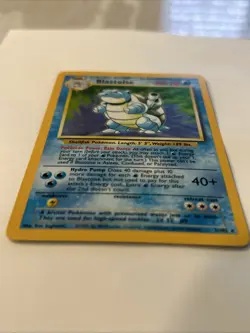 Pokemon BLASTOISE BASE SET Unlimited Rare Holographic Card 2/102 - Image 3