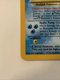 Pokemon BLASTOISE BASE SET Unlimited Rare Holographic Card 2/102 - Image 5