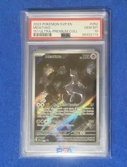 2023 POKEMON MEWTWO SVP en 151 ULTRA PREMIUM COLL. PSA 10 - Image 1