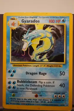 Pokemon TCG Gyarados Base Set 6/102 Holo 1999-2000 Wizards Base Set Copyright... - Image 2