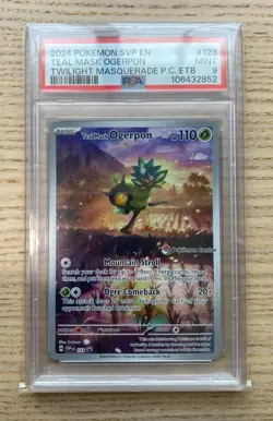 2024 Pokemon TWM Pokemon Center ETB Promo SVP EN #123 - TEAL MASK OGERPON PSA 9 - Image 1