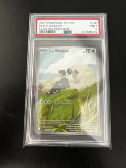 Pokemon TCG Hop's Wooloo Illustration Rare 170/159 PSA 9 Sv09 Journey Together - Image 1