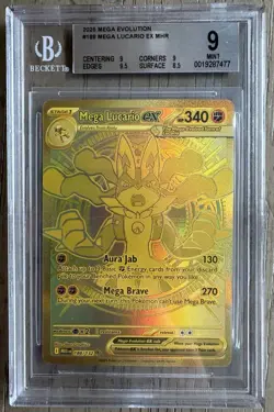 2025 Pokemon TCG: Mega Evolution -Mega Lucario ex #188/132 - BECKETT 9 - Image 1