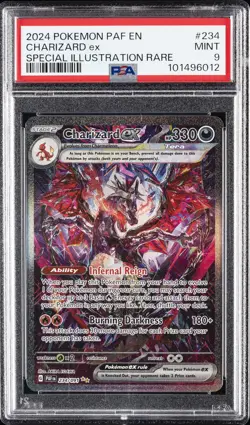 2024 POKEMON PAF EN-PALDEAN FATES SPECIAL ILLUSTRATION RARE CHARIZARD EX PSA 9 - Image 1