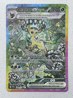 Pokemon TCG SV-Prismatic Evolutions Leafeon EX Card #144/131 - Image 1