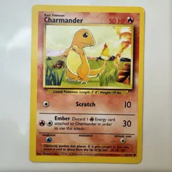 Charmander 46/102 Base Set Regular 1999 Unlimited Pokemon Game TCG NM - Image 1