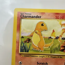 Charmander 46/102 Base Set Regular 1999 Unlimited Pokemon Game TCG NM - Image 3