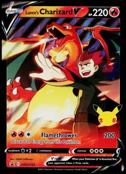 Lance's Charizard V SWSH133 Jumbo Promo SWSH Black Star Pokemon Near Mint - Image 1