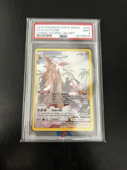 Pokemon TCG Stoutland Secret Rare Holo 248/236 Cosmic Eclipse PSA 9 2019 - Image 1