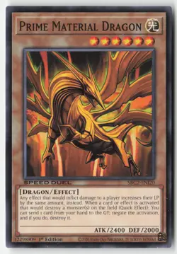 Yugioh - Prime Material Dragon SBC2-ENI20 1st Edition - Speed Duel: Battle City - Image 1