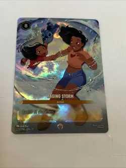 Raging Storm Winterspell Disney Lorcana Enchanted Holo 225/204 - Image 1