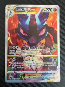 Pokemon TCG Lucario VSTAR SWSH291 Ultra Rare Crown Zenith Promo VLP - Image 1
