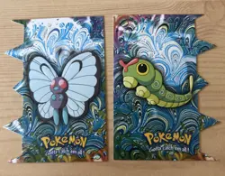 1-1999 TOPPS POKEMON THE MOVIE EVOLUTION DIE CUT EMBOSSED CARDS #EV3 & #EV1 - Image 1