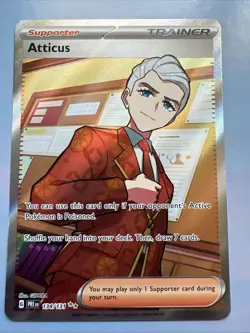 Pokemon TCG Atticus 134/131 Prismatic Evolutions Holo Ultra Rare Near Mint NM - Image 1